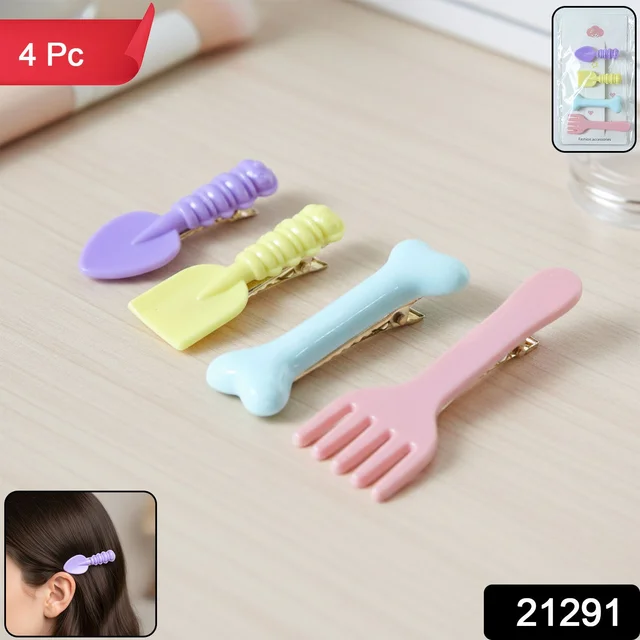 Cartoon Food Hair Clips Set – Cute & Durable Kids Hair Accessories