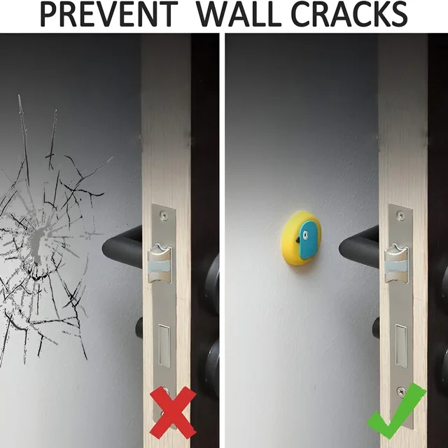 Cartoon & Fruit Wall Door Stopper – Soft Cushioned Bumper