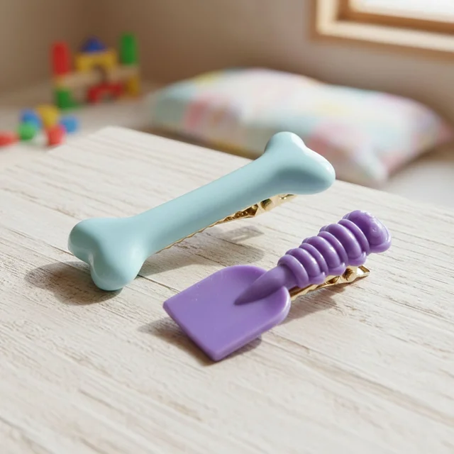 Cartoon Hair Clip Set – Cute & Lightweight 4-Piece for Kids