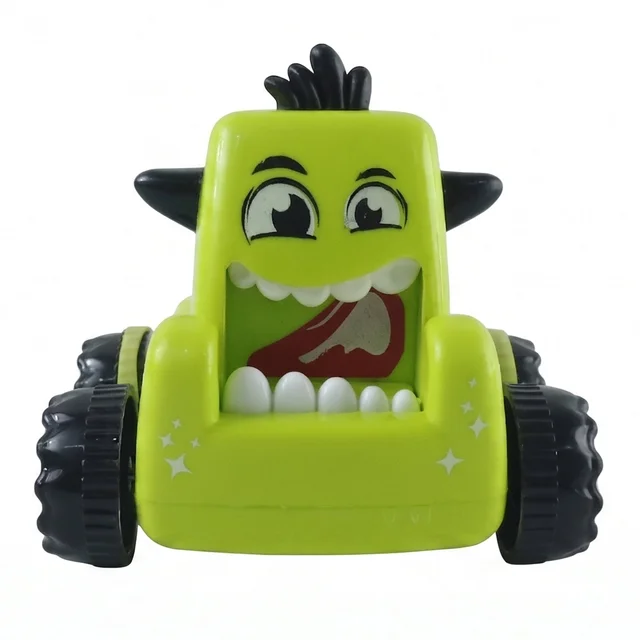 Cartoon Monster Push Back Car Toy – Friction Powered Kids Racer