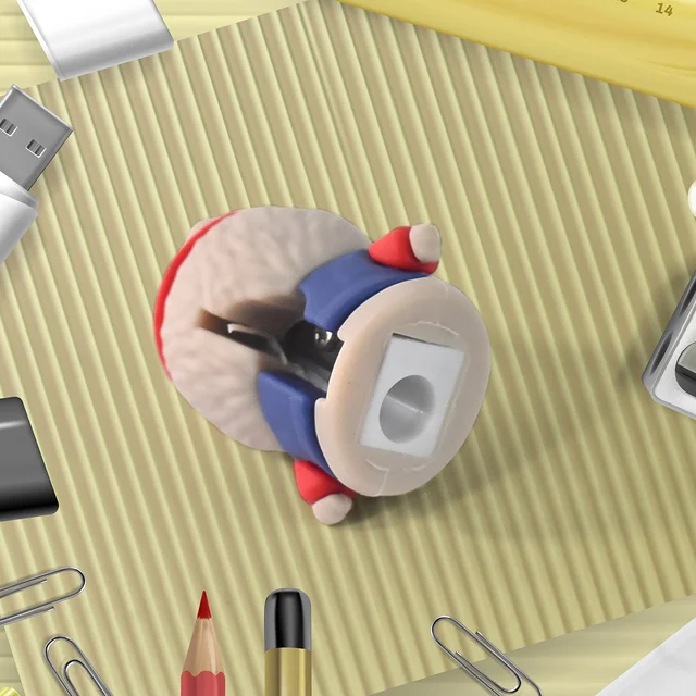 Cartoon Pencil Sharpener – Dual-Function with Built-In Eraser