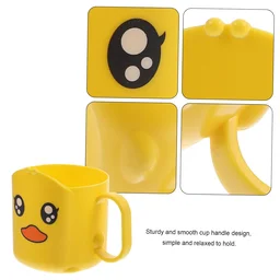 Cartoon Plastic Toothbrush Cup – Durable & Lightweight | Mini Bubbles