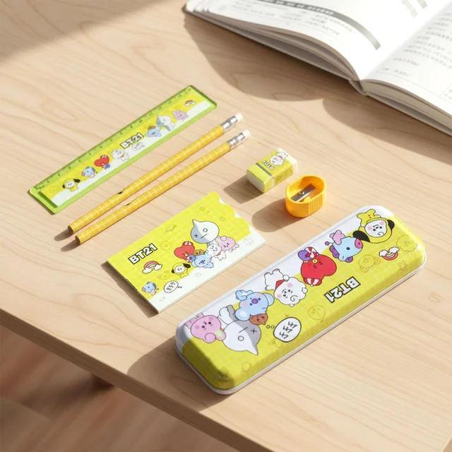 Cartoon Printed Pencil Box – Complete Kids Stationery Set