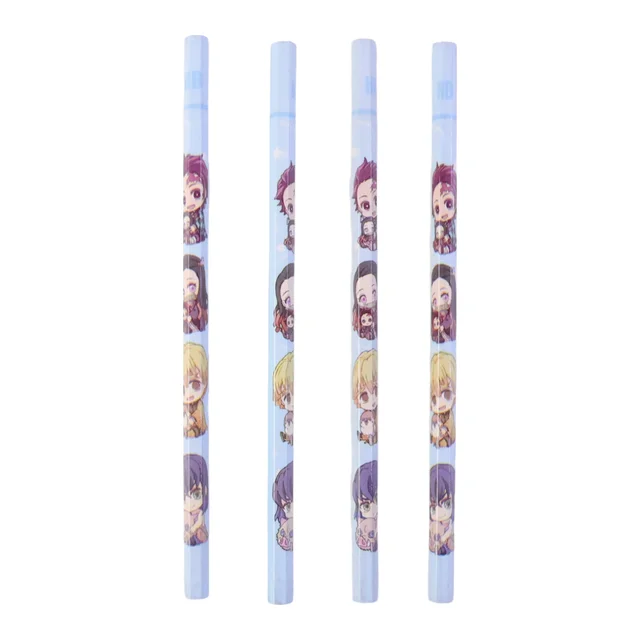 Cartoon Printed Pencil Set – 4 Cute School Writing Pencils