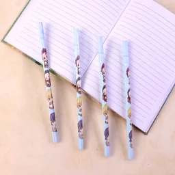 Cartoon Printed Pencil Set – 4 Cute School Writing Pencils