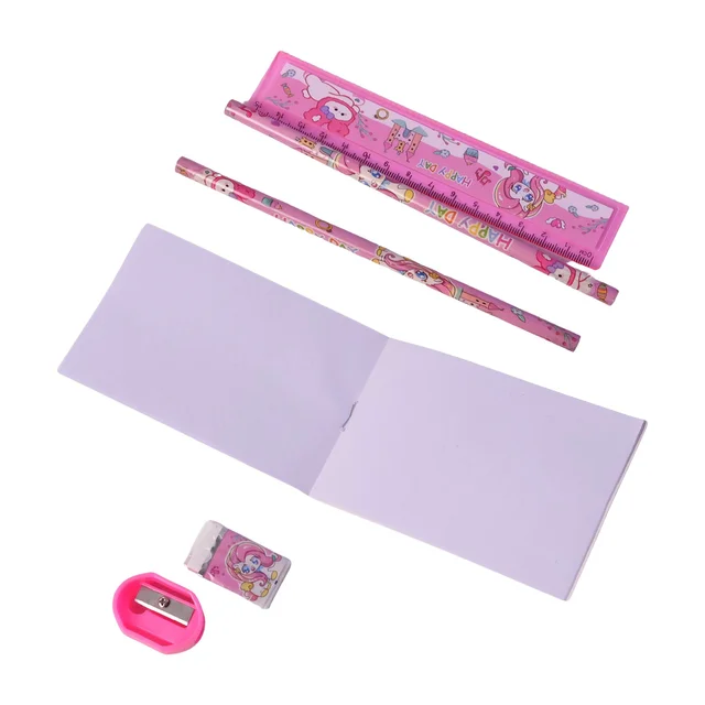 Cartoon Stationery Gift Set – Complete Kids School Supplies with Unicorn Design