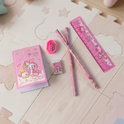 Cartoon Stationery Gift Set – Complete Kids School Supplies with Unicorn Design