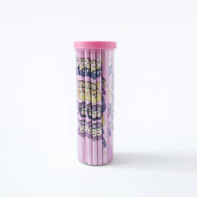 Cartoon Wooden Pencil Set – 50 Pieces for Kids' Creativity