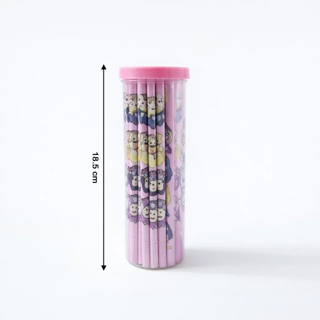 Cartoon Wooden Pencil Set – 50 Pieces for Kids' Creativity