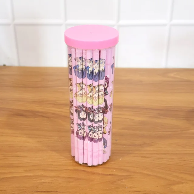 Cartoon Wooden Pencil Set – 50 Pieces for Kids' Creativity