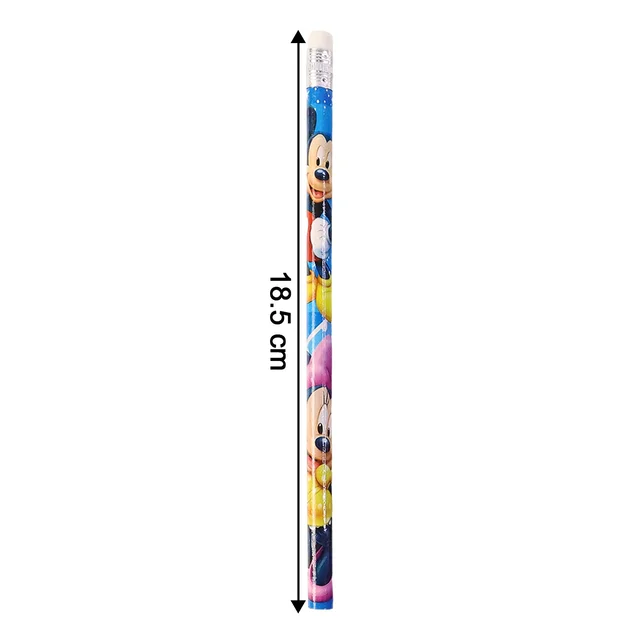 Cartoon-Printed Graphite Pencils – 12 Pc Kids Set with Eraser
