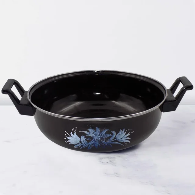 Cast Iron Kadai – Traditional 14 Inch Durable Pan | Indo Glow