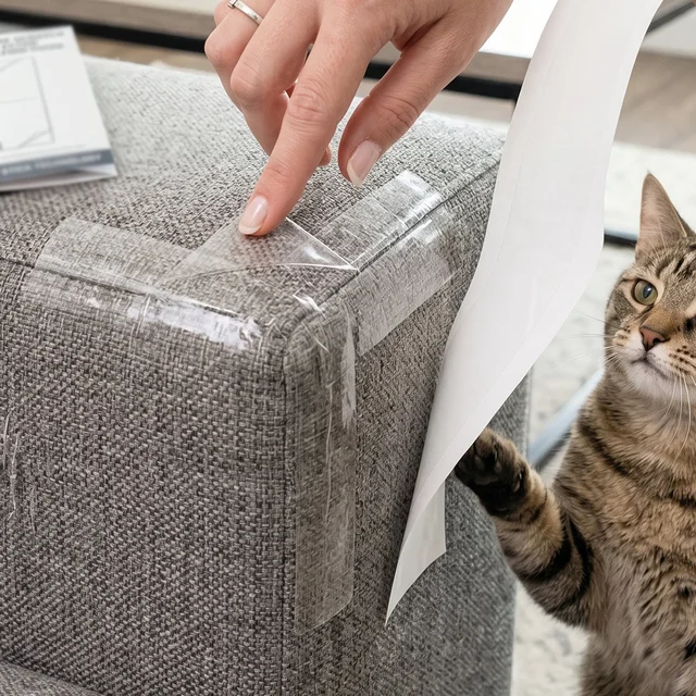 Cat Scratch Furniture Protector – Clear Anti Scratch Tape Set of 5