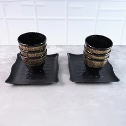 Ceramic Bowl and Cup Set – 8 Pc Dining Collection | Indo Glow
