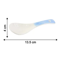 Ceramic Serving Spoon – Heat-Resistant 14 cm Ladle for Soups & Curries
