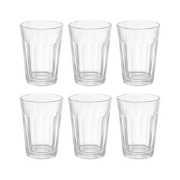 Chai Pyali Glass Set – 6 Pcs Transparent Unbreakable 130ml