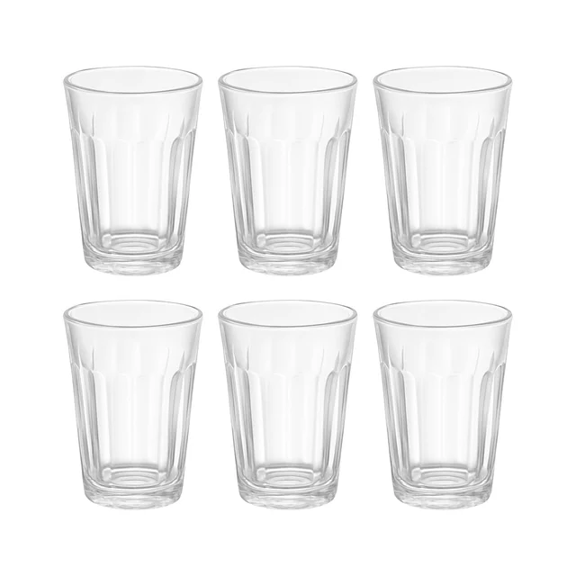 Chai Pyali Glass Set – 6 Pcs Transparent Unbreakable 130ml
