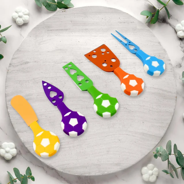 Cheese Knife Set – Stainless Steel Football Theme (5 Pcs) | Indo Glow