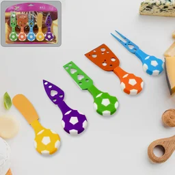 Cheese Knife Set – Stainless Steel Football Theme (5 Pcs) | Indo Glow