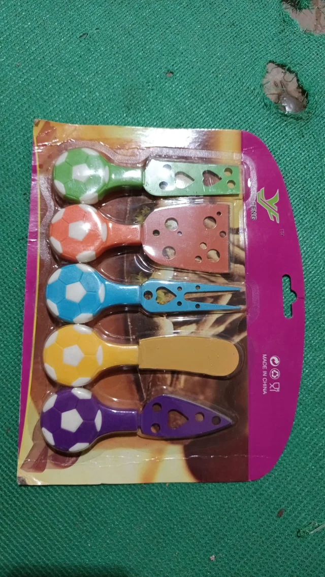 Cheese Knife Set – Stainless Steel Football Theme (5 Pcs) | Indo Glow