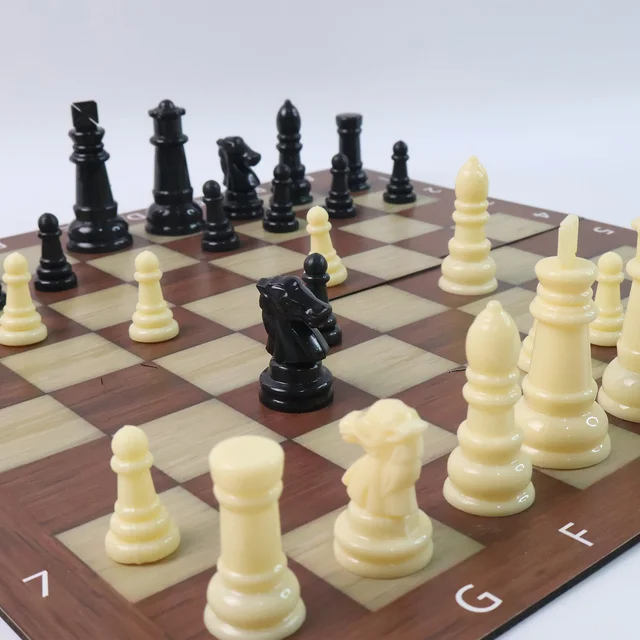 Chess & Checkers Travel Game Set – Portable Foldable Board