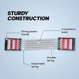 Chest Expander with 5 Adjustable Springs – Home Upper Body Workout
