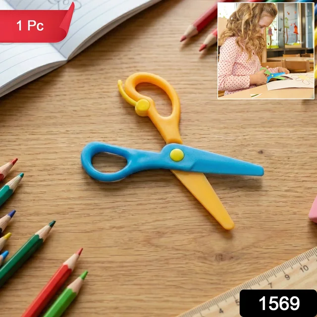 Child-Safe Plastic Safety Scissors – Rounded Tips for Kids' Crafts