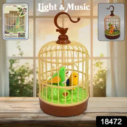 Chirping Bird Toy – Sound-Activated Hanging Cage with LED & Music | Spark Tots