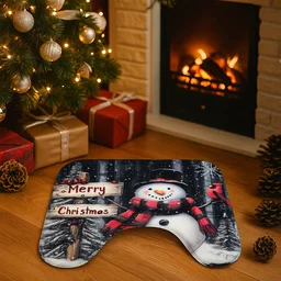 Christmas Bathroom Mat Set – Soft Snowman 3-Piece Décor