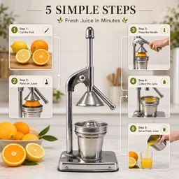 Citrus Juicer – Heavy Duty Manual Press for Maximum Extraction