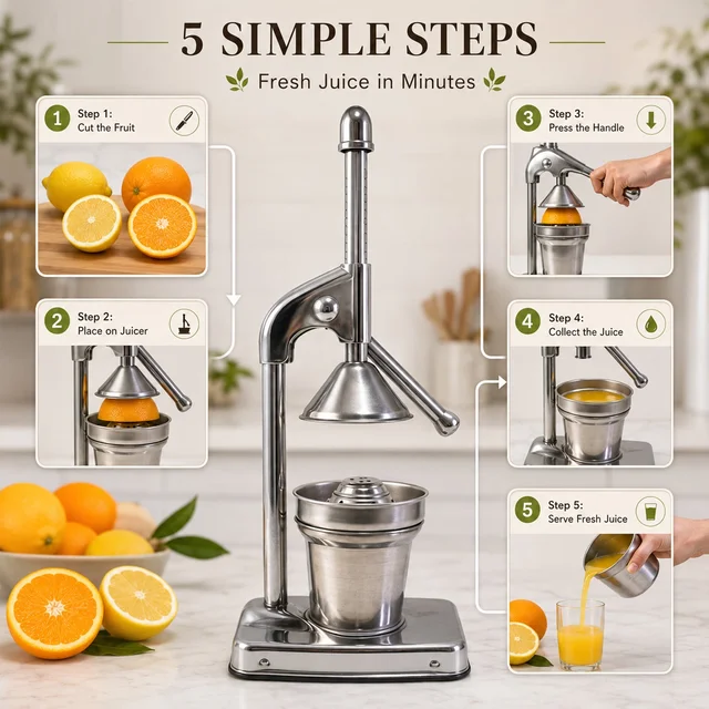 Citrus Juicer – Heavy Duty Manual Press for Maximum Extraction