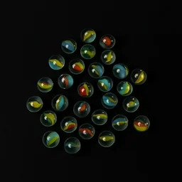 Classic Glass Marbles for Kids – Set of Approx 35 Vibrant Kanchas