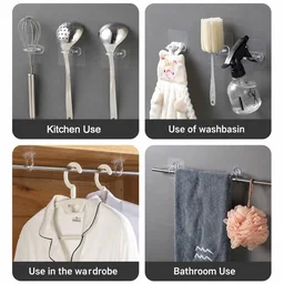 Clear Adhesive Wall Hook – Hassle-Free No-Drill Organization