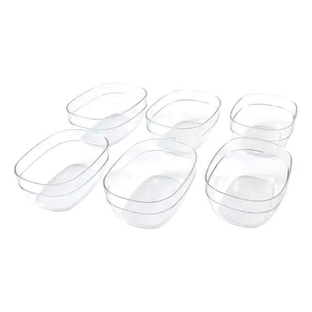 Clear Oval Serving Bowls Set – 6-Piece Multipurpose Kitchen Essential