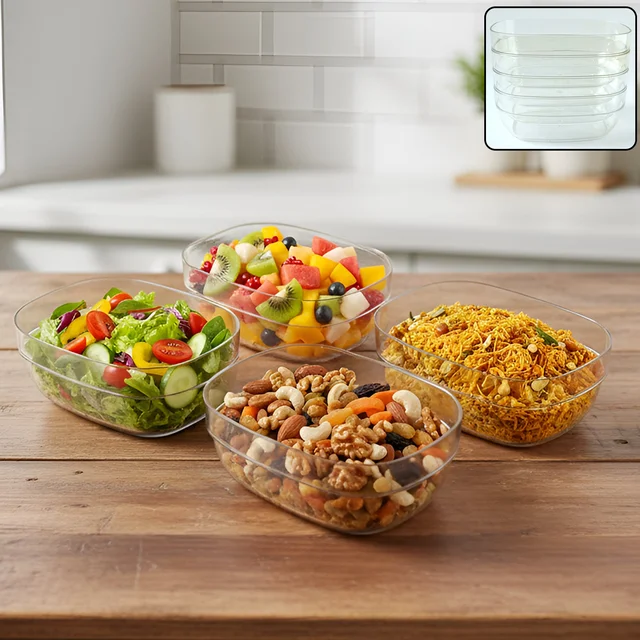 Clear Serving Bowl Set – 4 Durable Multipurpose Bowls