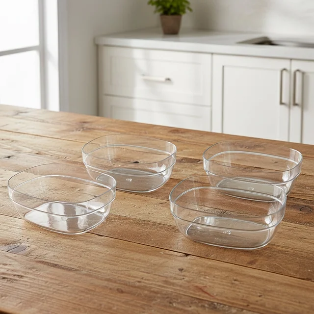 Clear Serving Bowl Set – 4 Durable Multipurpose Bowls