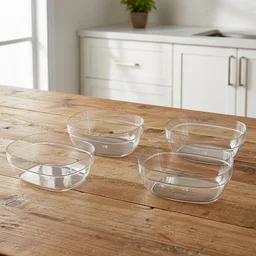 Clear Serving Bowl Set – 4 Durable Multipurpose Bowls