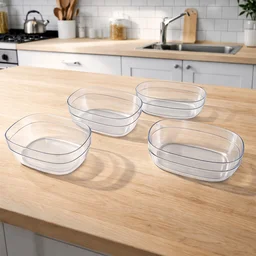Clear Serving Bowl Set – 4 Durable Multipurpose Bowls