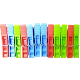 Cloth Clips 12 Pcs Multicolour – Strong Grip Laundry Pegs | BathNova