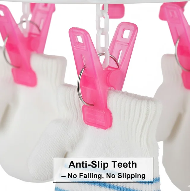 Cloth Drying Hanger – Round with 24 Clips, Space-Saving | Indo Glow