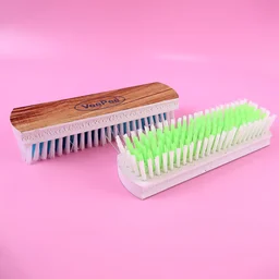 Cloth Washing Scrub Brush Set – Heavy-Duty Nylon Bristles with Wooden Handles