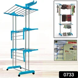 Clothes Drying Stand – Stainless Steel Foldable with Wheels | Storenzo