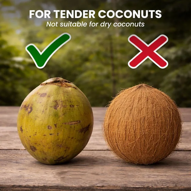Coconut Breaker – Stainless Steel with Comfortable T-Handle Grip