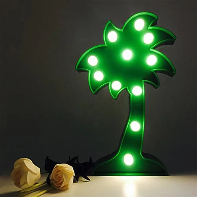 Coconut Tree LED Lamp – Romantic Table Night Light | Tidy Table