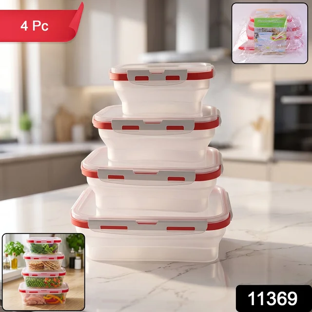Collapsible Food Storage Container Set – Space-Saving & Airtight