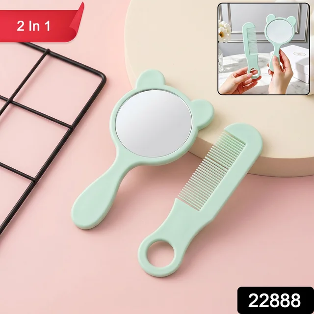 Comb and Mirror Grooming Kit – Compact 2-in-1 Vanity Set for Girls