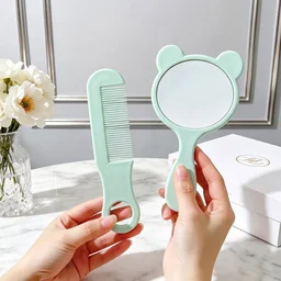 Comb and Mirror Grooming Kit – Compact 2-in-1 Vanity Set for Girls
