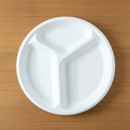 Compostable 10 Inch 3-Compartment Bagasse Plate – Leak-Resistant & Eco-Friendly