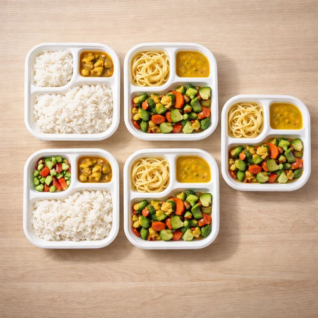 Compostable Bagasse 3-Compartment Meal Plate – Eco-Friendly & Sturdy