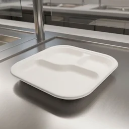 Compostable Bagasse 3-Compartment Meal Plate – Eco-Friendly & Sturdy